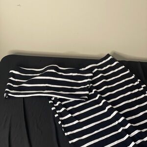 SHEIN Black and White Striped Skirt Set